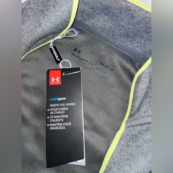 NWT - Under Armour Coldgear Grey Full Zip Fleece Golf Jacket Women's Size Large - Picture 7 of 7